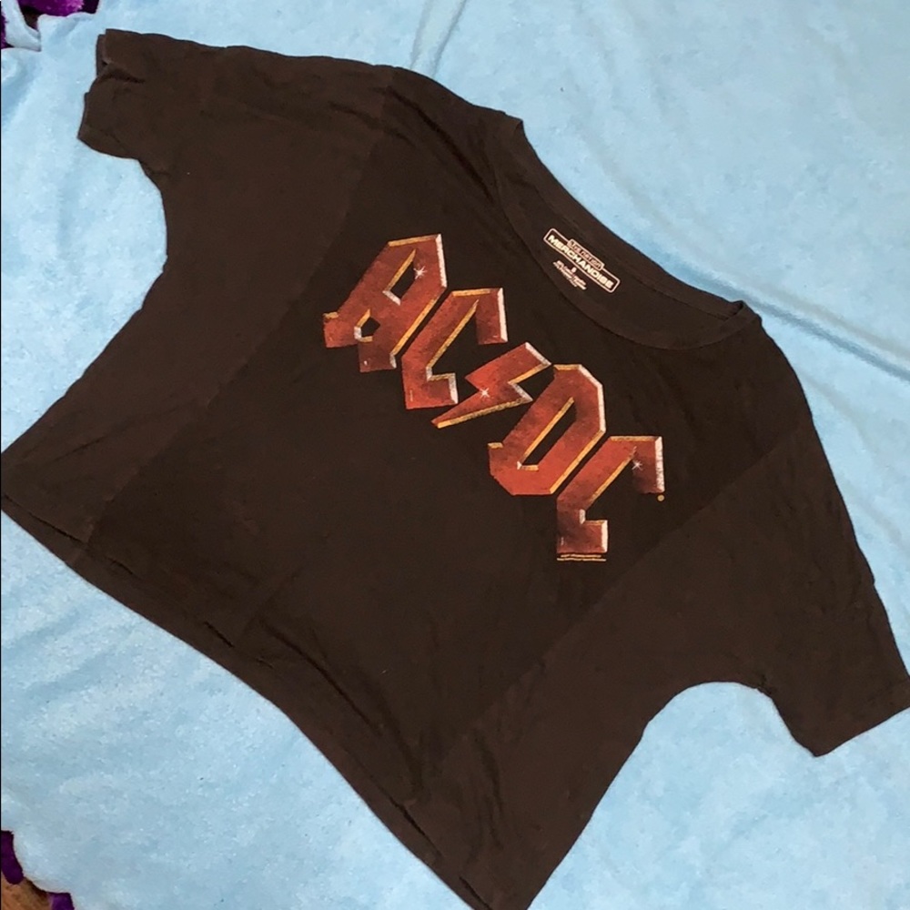 AC/DC baggy crop top